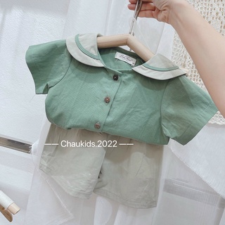 Set cổ sen vin tét bé gái