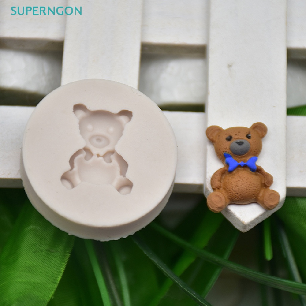 1 Khuôn Silicone TạO HìNh Chú GấU Dễ Thương Trang Trí BáNh