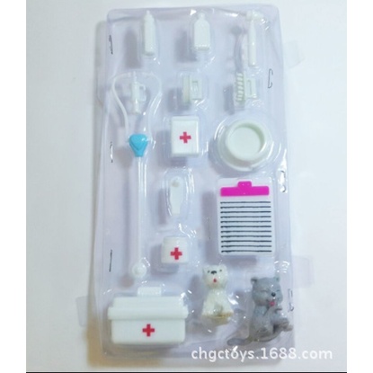 Phụ kiện búp bê bộ đồ chơi bác sĩ cho búp bê barbie ANDATOY AD936