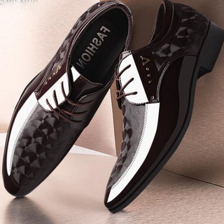 Giày da nam đế in hoa văn sang trọng