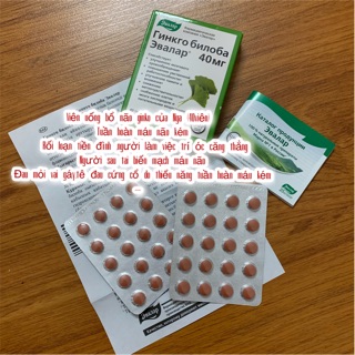 Hộp giấy 40 viên bổ nao Evalar ginkgo biloba