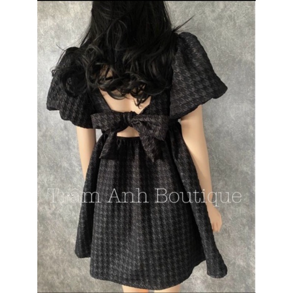 [HOT] ĐẦM CHÍCH EO TAY PHỒNG XINH 2 MÀU TRẮNG VÀ NUDE XQ44210