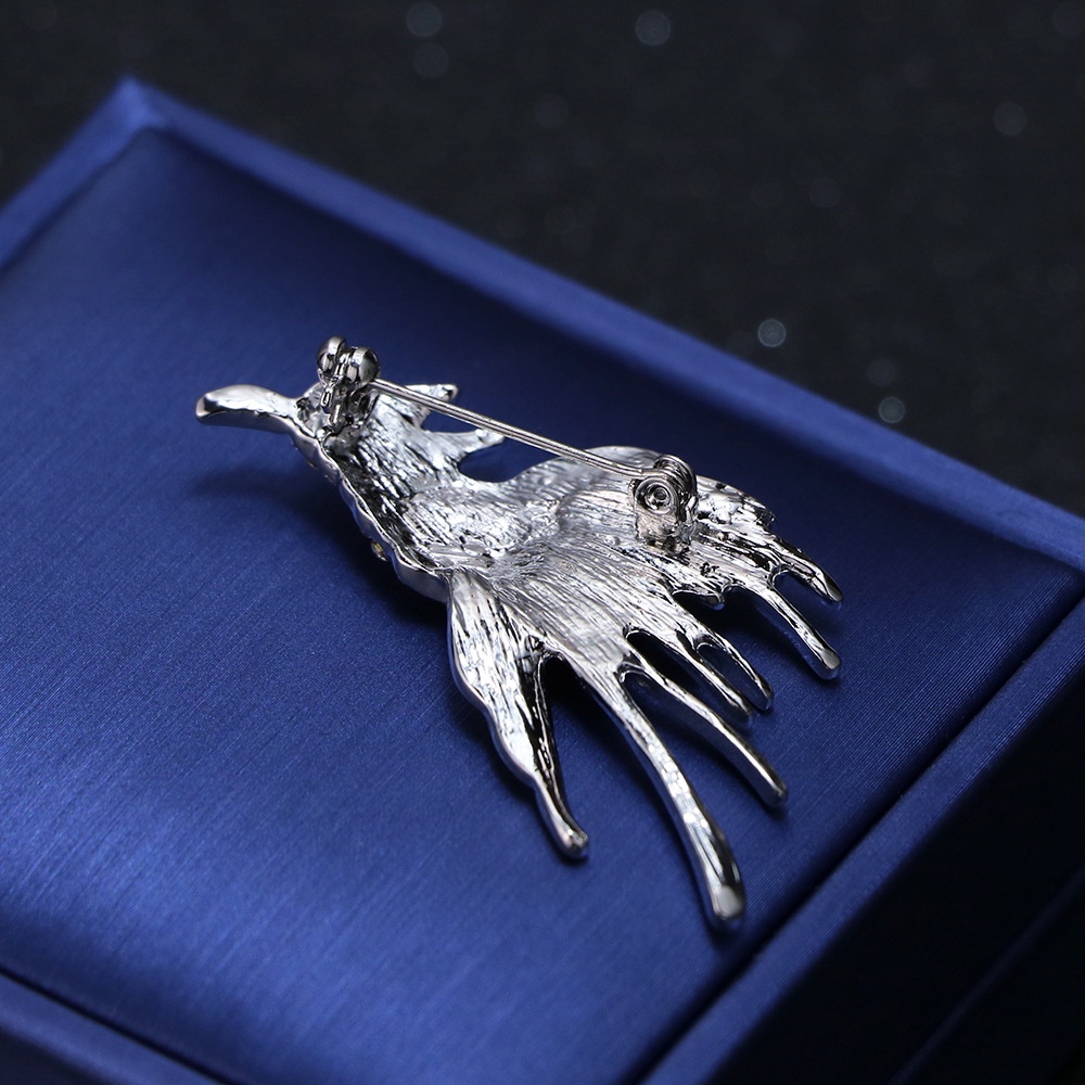 Ghim Cài Áo Hình Chim Đại Bàng Đính Đá Sang Trọng Cho Nam