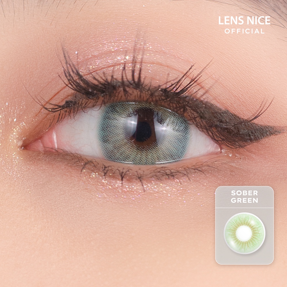 Kính áp tròng LENS NICE SOBER GREEN - Xanh Ngọc 14,0mm