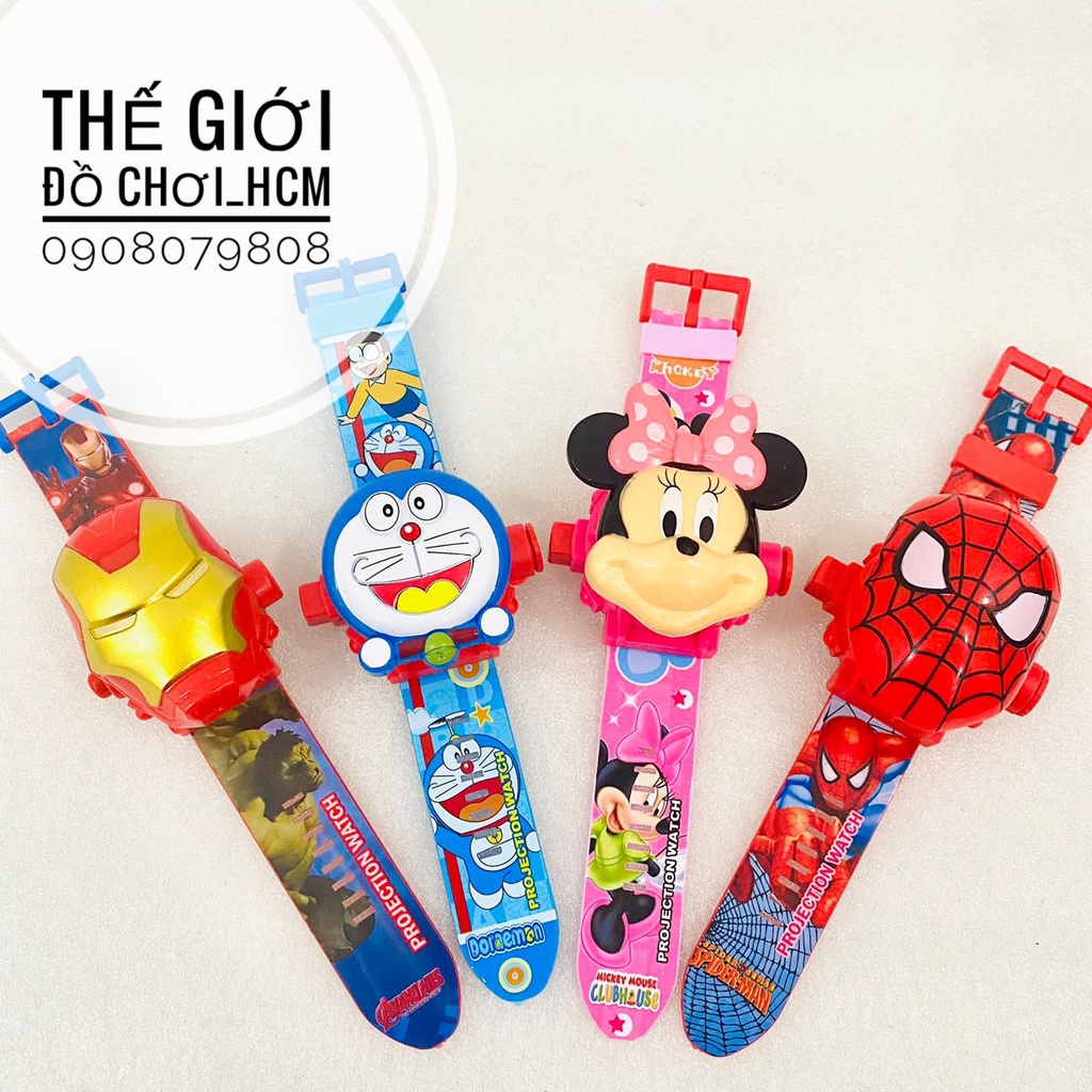 Đồng hồ đồ chơi nhân vật hoạt hình siêu anh hùng/ Disney dành cho bé trai/bé gái