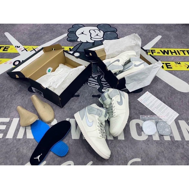 GIÀY JD1 MID KEM XÁM PHẢN QUANG 1:1 SC [ FREESHIP + BOX ]