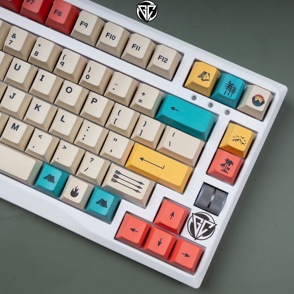 Keycap 80s Wild Life 111 nút bàn phím cơ Thick PBT Cherry Profile