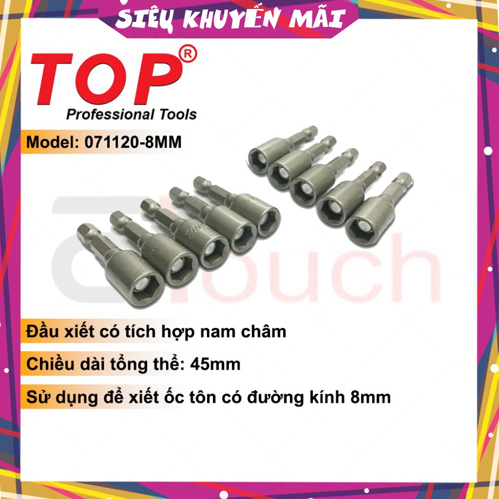 Đầu Siết Tôn 8mm (Dài 45mm) TOP - 071120-8MM