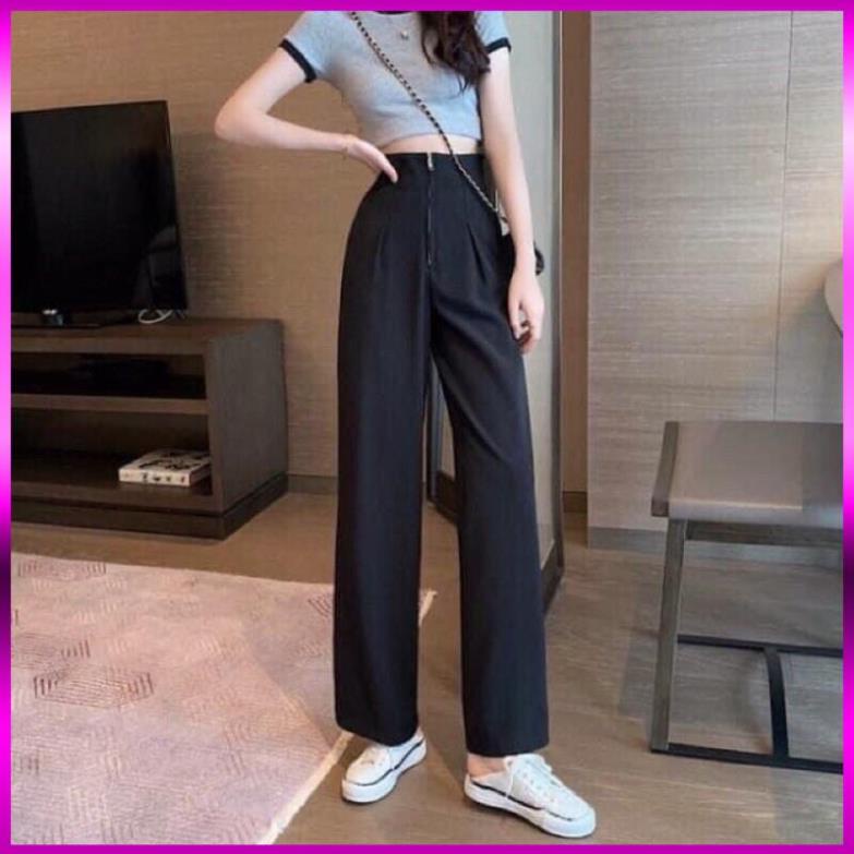 [Xả Kho 3 Ngày] QUẦN DÀI DÁNG SUÔNG KHOÁ GIỮA SIÊU TÔN DÁNG | BigBuy360 - bigbuy360.vn