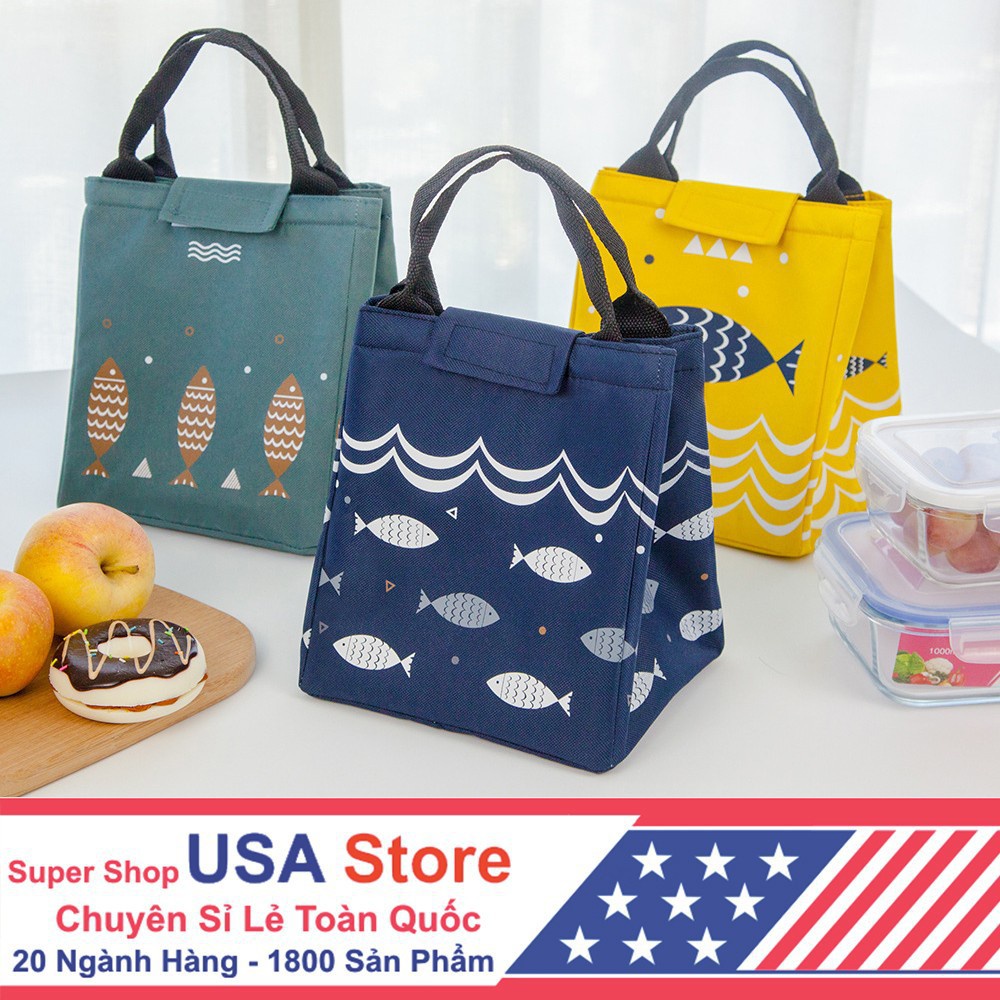 Bộ Hộp Đựng Cơm Giữ Nhiệt Chia 3 Ngăn Bento Cute - Cốc Canh - Túi Ăn Trưa Văn Phòng - Cà Mèn Thìa Đũa
