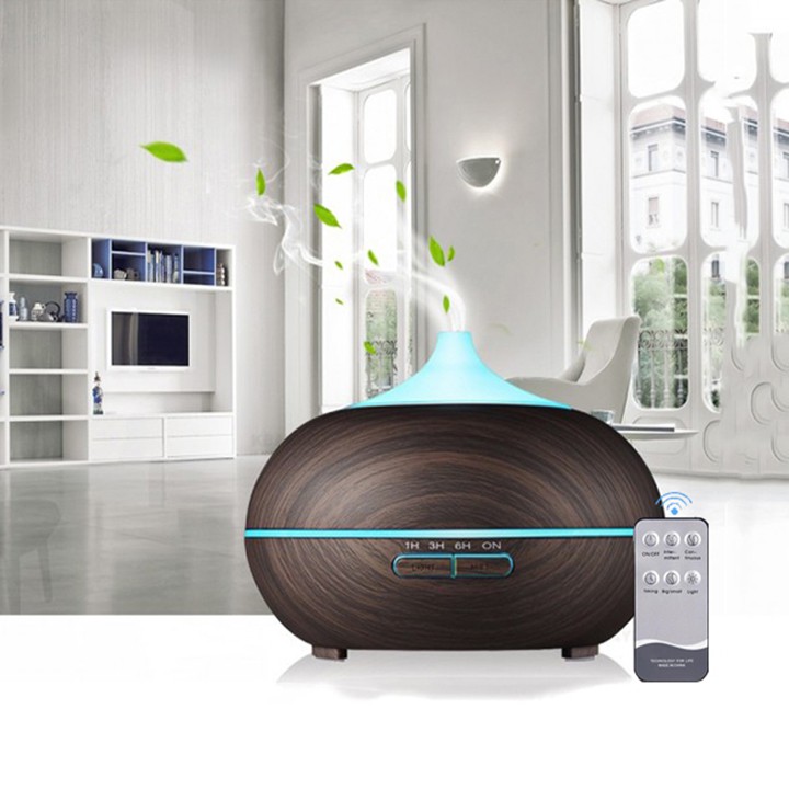 Máy xông tinh dầu, phun sương tạo ẩm vân gỗ cao cấp