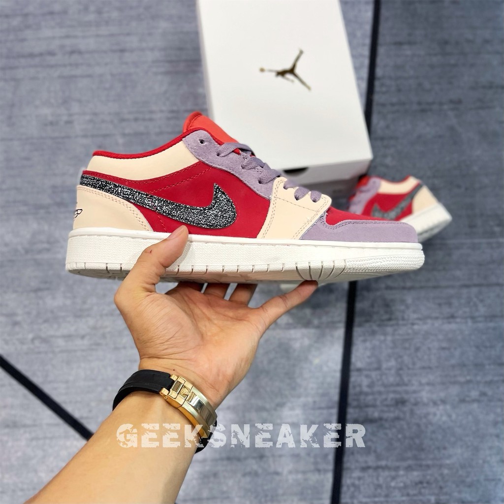 [GeekSneaker] Giày Thể Thao | Sneaker Cổ Thấp - Jordan 1 Low  - Đậu Đỏ