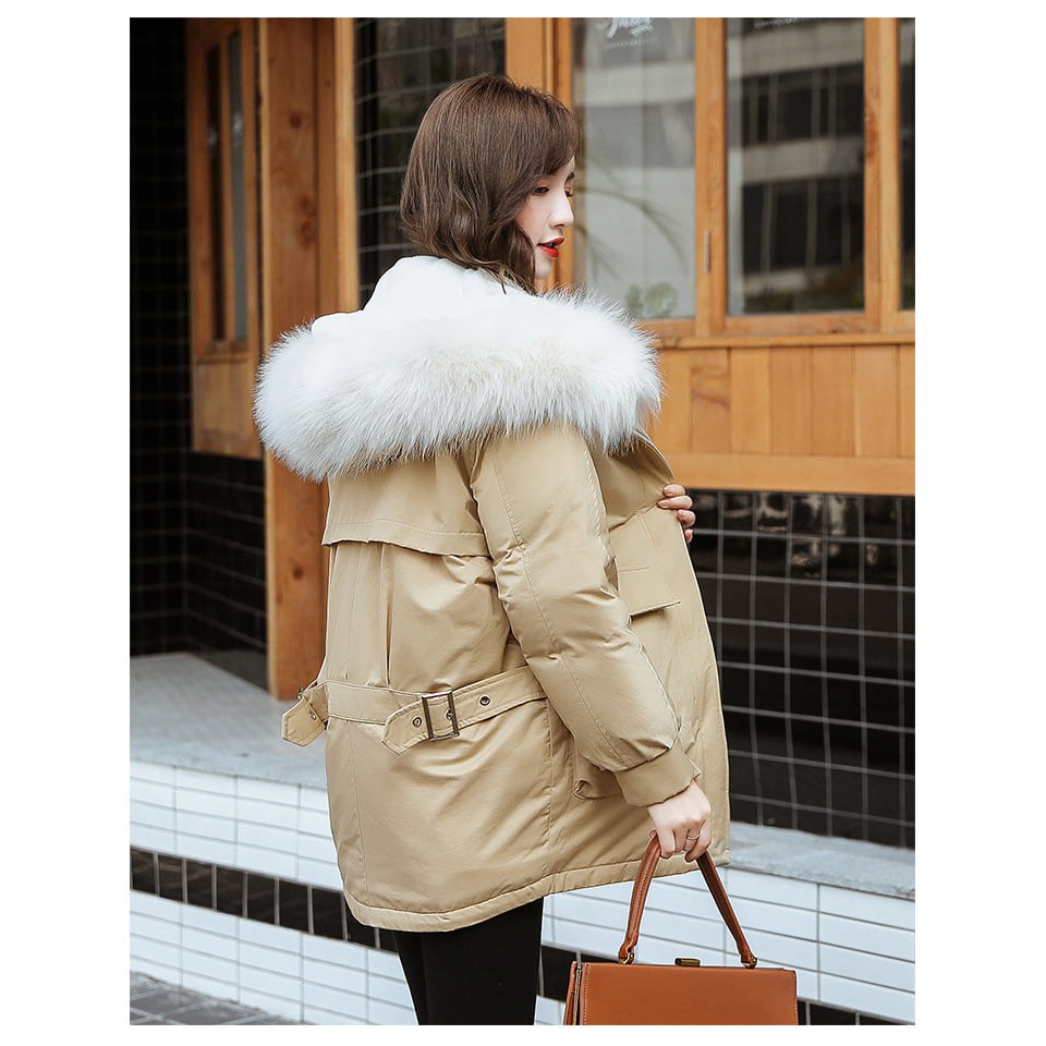 [SIÊU HOT] Áo khoác kaki mũ lông loại có đai phom to dày dặn siêu ấm (Sỉ từ 5sp bất kì) | BigBuy360 - bigbuy360.vn
