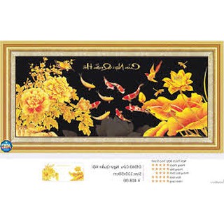 Tranh đính đá kim cương abc cửu ngư quần hội df040 - 110x50cm
