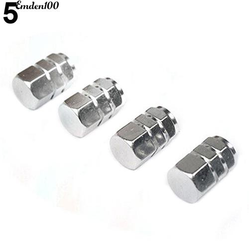 Set 4 Nắp Đậy Van Bánh Xe Hơi Bằng Hợp Kim Nhôm