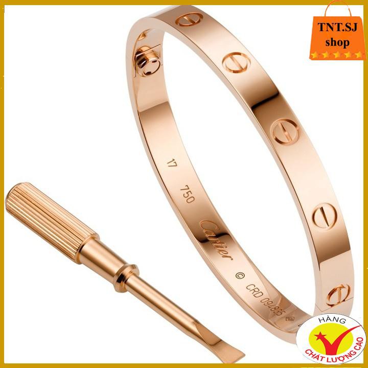 ( HÀNG ĐẸP) VÒNG TAY TITAN CARTIER MÀU VÀNG CÓ SIZE NAM VÀ NỮ