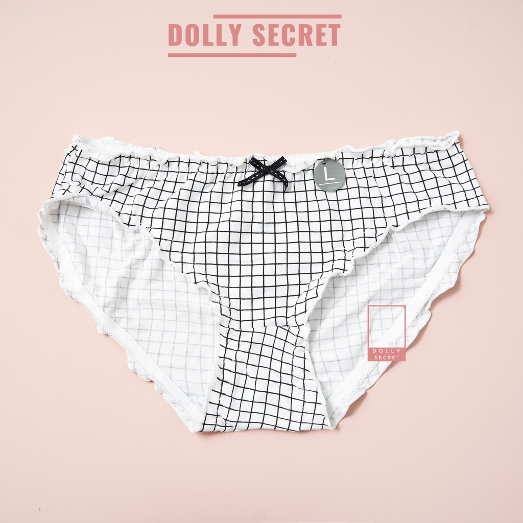 Quần lót cotton viền sóng đính nơ dễ thương vải kháng khuẩn cho nữ DOLLY SECRET QL028 | BigBuy360 - bigbuy360.vn