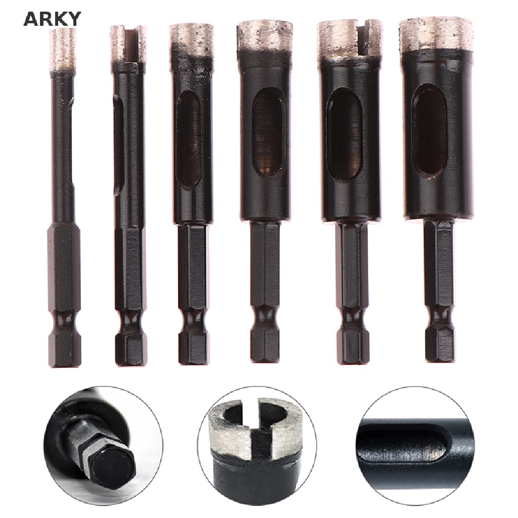 Bộ Mũi Khoan Kim Cương Lục Giác Khoét Lỗ Đá Hoa Cương / Gạch Men / Kính / Đá Hoa Cương / Đá Hoa Cương 6 / 8 / 10 / 12 / 14 / 16mm