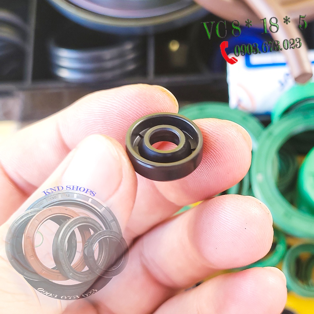 Phốt nước VC 8*18*5 và DKD TC 8*18*5, Phớt chặn nhớt trục chuyên cho phụ tùng máy rửa xe cao áp mimi | KND Shops