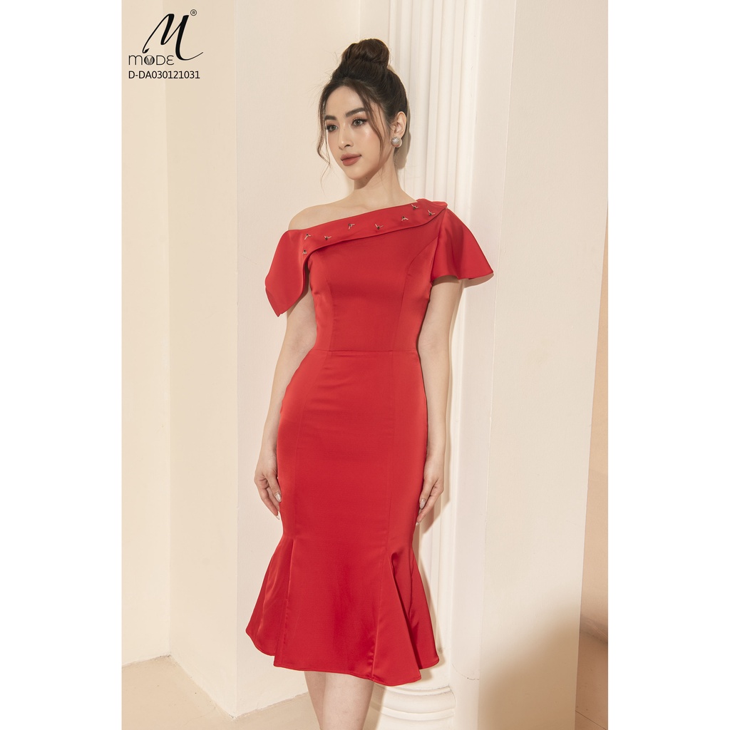 Đầm đuôi cá lệch vai MMOutfit D-DA030121031