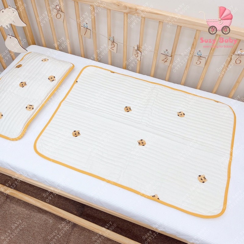Set thảm lót thêu xuất Hàn hoạ tiết cho bé yêu