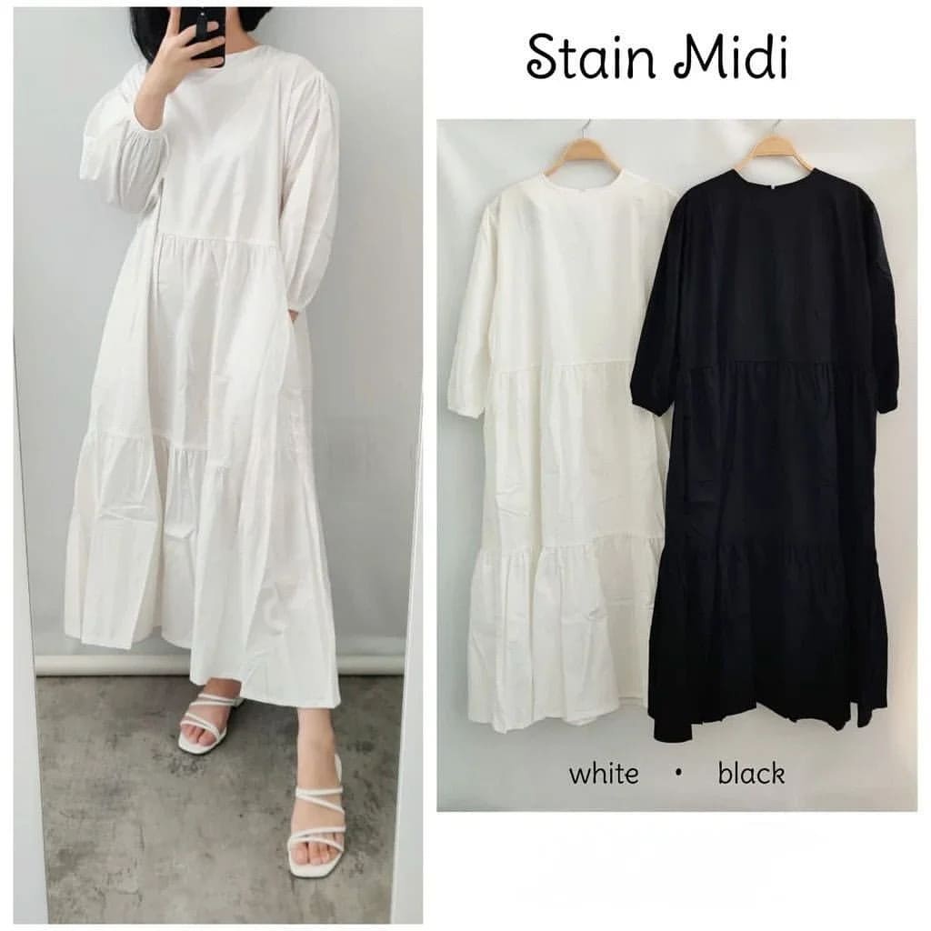 (Hàng Bán chạy) Stein Đầm Midi rayon Vicone vải Cotton cao cấp phong cách Hồi giáo cho tuổi teen Bandung 2021