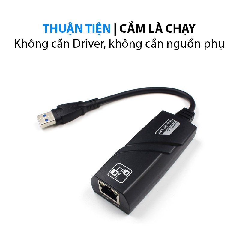 Thiết Bị Chuyển Đổi Ethernet Adapter USB 2.0 to LAN Tốc Độ 10/100Mbps - USB to LAN (RJ45)