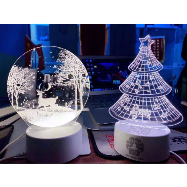 Đèn ngủ 3d, đa chiều KẾT NỐI PHÁT NHẠC để bàn, trang trí phòng ngủ, Đèn ngủ cho bé và gia đình