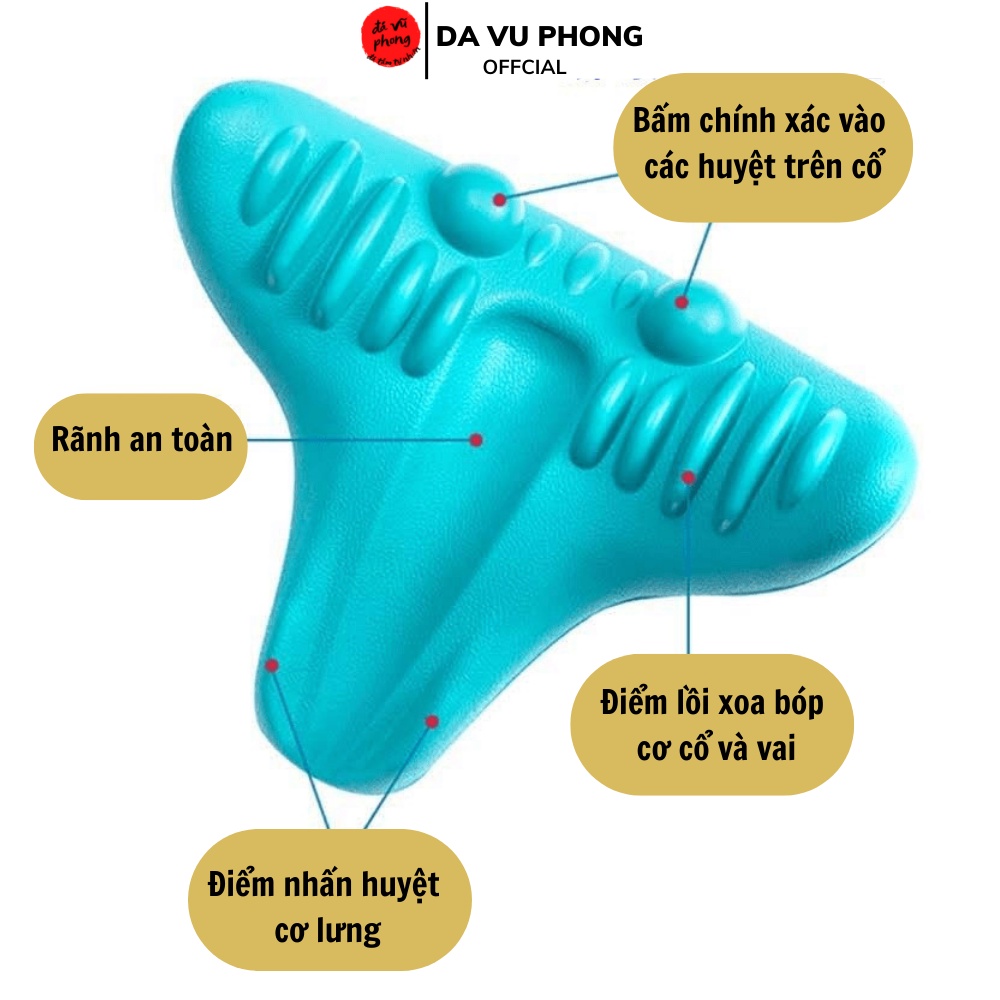 Gối Massage Cổ Vai Gáy,Gối Bấm Huyệt Chống Gù Phục Hồi Dáng Cổ