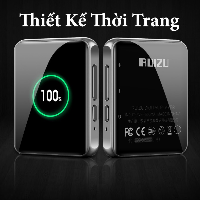 Máy nghe nhạc Ruizu M9 MP3 có Bluetooth cao cấp Ruizu M9 - Hifi Music Player - Màn hình cảm ứng 1.8inch - Lossless