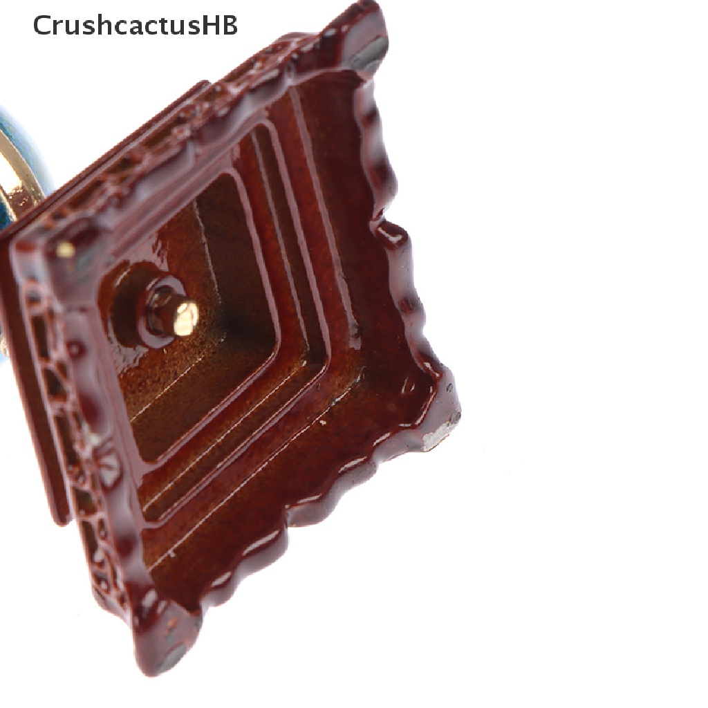 [CrushcactusHB] 1PCS Mini Metal 1:12 Vintage Blue World Globe Miniature Dollhouse Furniture Hot Sell