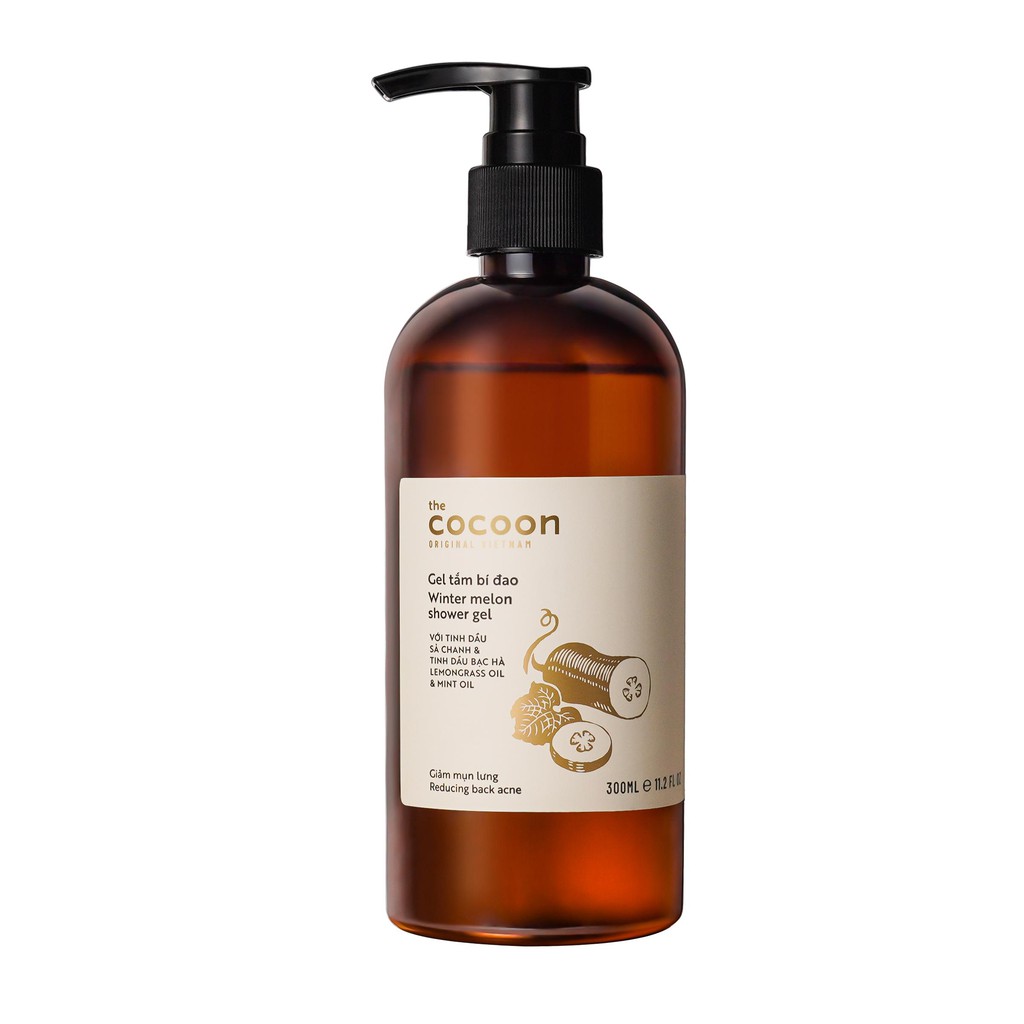 Gel tắm bí đao trị mụn lưng Cocoon 300ml (winter melon shower gel)