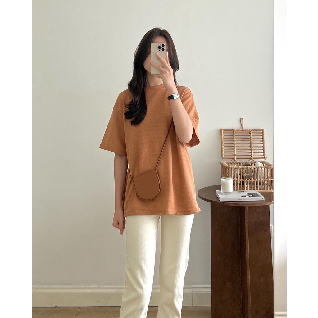 Áo phông trơn áo thun basic chất cotton tổ ong (có sẵn) | BigBuy360 - bigbuy360.vn