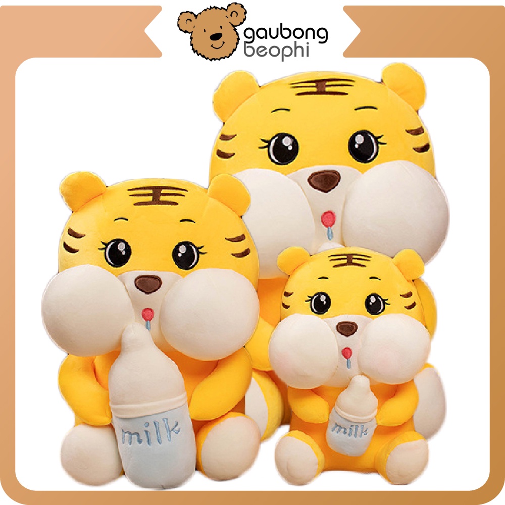 Gấu bông to Hổ ôm bình sữa Tiktok nhồi bông - nhiều size -🛡𝑯𝒂̀𝒏𝒈 𝑪𝒂𝒐 𝑪𝒂̂́𝒑🛡,gối ôm hình thú nhồi bông cute - gaubongbeop