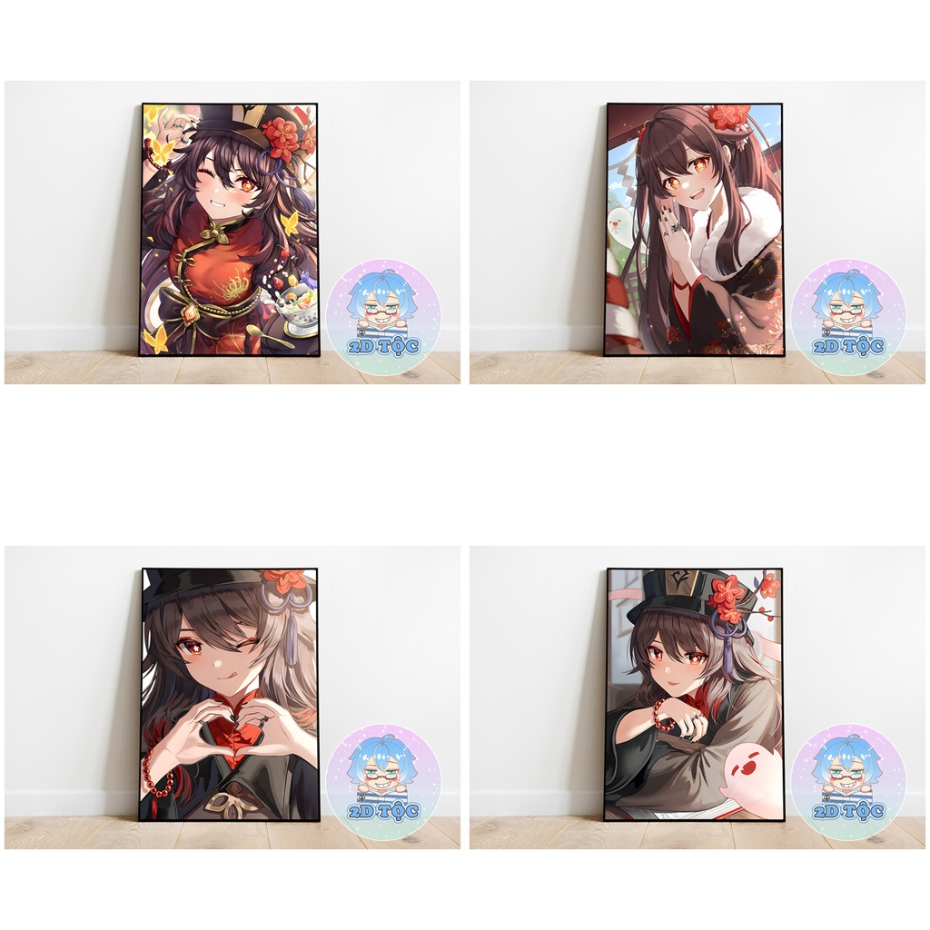 TRANH POSTER A3 HU TAO HuTao (6) GENSHIN IMPACT CHẤT LIỆU GIẤY CAO CẤP - 2D TỘC SHOP