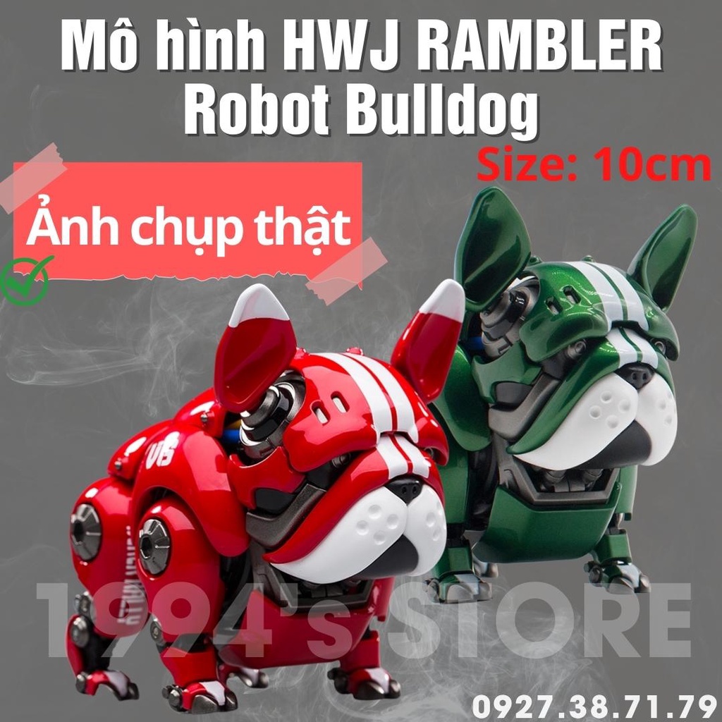 FREESHIP Mô hình Figure HWJ RAMBLER Robot Bulldog - Robot Bull Dog Mechanical - Cute Pet Dog - Mô hình trang trí decor
