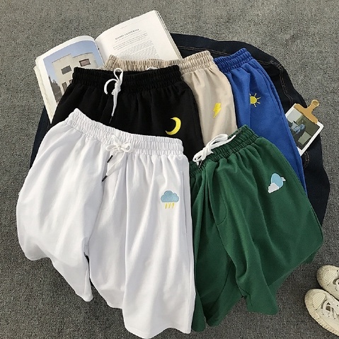 Quần short nam thoáng khí in họa tiết hoạt hình thời trang hàn quốc bigsize quần đùi unisex thể thao cỡ lớn thông thường dành cho nam giới