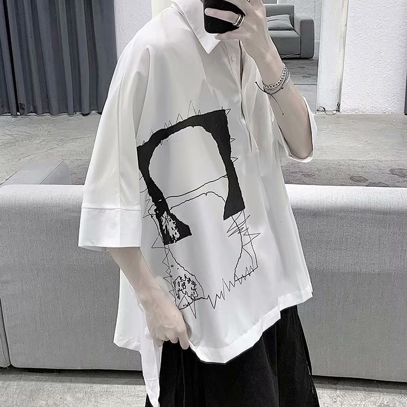 Áo sơ mi tay ngắn thoải mái in họa tiết thời trang mùa hè cá tính cho nam | BigBuy360 - bigbuy360.vn