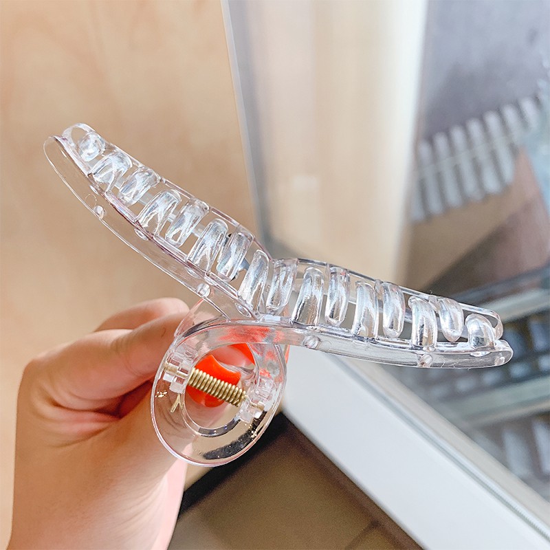Kẹp tóc cỡ lớn acrylic trong suốt phong cách Hàn Quốc tinh tế thời trang