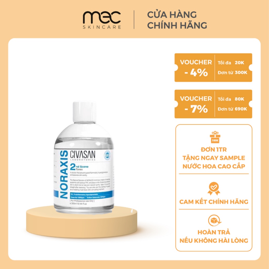 Toner Civasan Dành Cho Da Mỏng Yếu Noraxis 2nd Scene 300ml - Mecskincare