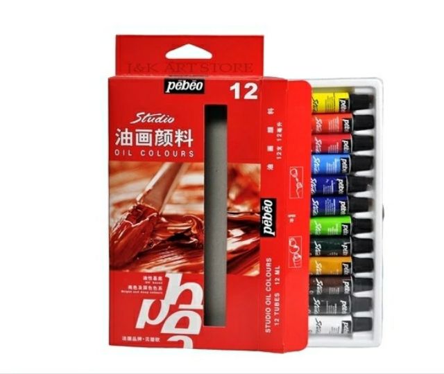 Màu Vẽ Acrylic, Sơn Dầu Pebeo Pháp, Mont Marte(1vĩ 12màu)