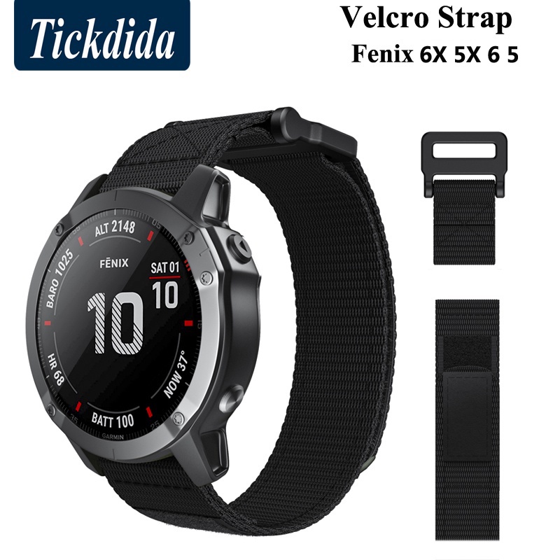Dây Đeo Sợi Nylon Cho Đồng Hồ Thể Thao Garmin Fenix 6X 5X Fenix 6 5 Plus Pro 22mm 26mm Forerunner 935 945