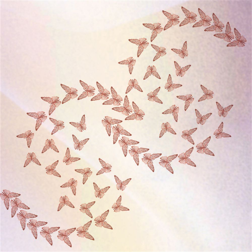 Bộ 12 Miếng Dán 3 Kích Cỡ Trang Trí Nhà Tắm/Phòng Ngủ|Miếng Dán Trang Trí Bánh Kem Họa Tiết Bươm Bướm Độc Đáo