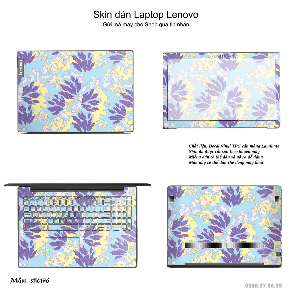 Skin dán Laptop Lenovo in hình Hoa văn sticker _nhiều mẫu 29 (inbox mã máy cho Shop)