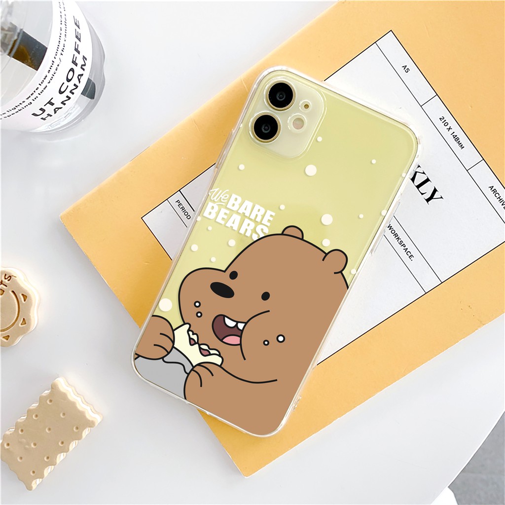 Ốp lưng iphone Bare Bear Cute viền trong chống ố 6/6plus/6s/6splus/7/7plus/8/8plus/x/xs/11/12/pro/max/plus/promax