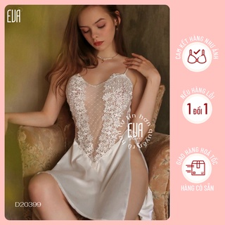 Bộ váy ngủ lụa mix ren cao cấp d20399