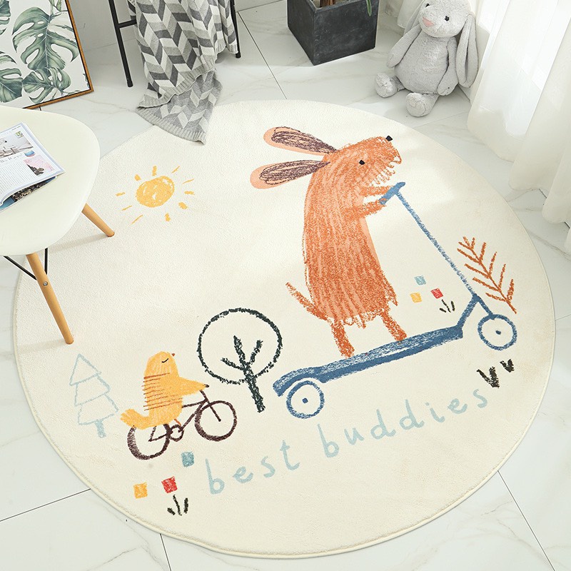 Thảm trải sàn lông cừu, thảm decor trang trí phòng siêu xinh cho bé