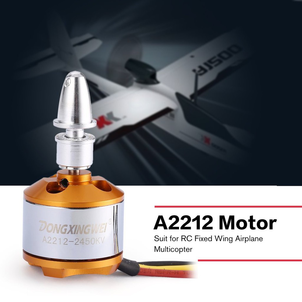 【điều khiển từ xa8/5】DXW A2212 2450KV 2-3S Outrunner Brushless Motor for RC Fixed Wing Airplane