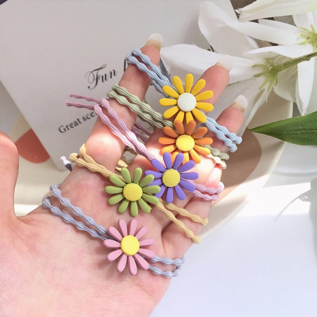 Dây buộc tóc hoa cúc chi hottrend Cột tóc nhỏ nhắn,xinh xắn,dễ thương nhiều màu giá rẻ làm quà tặng