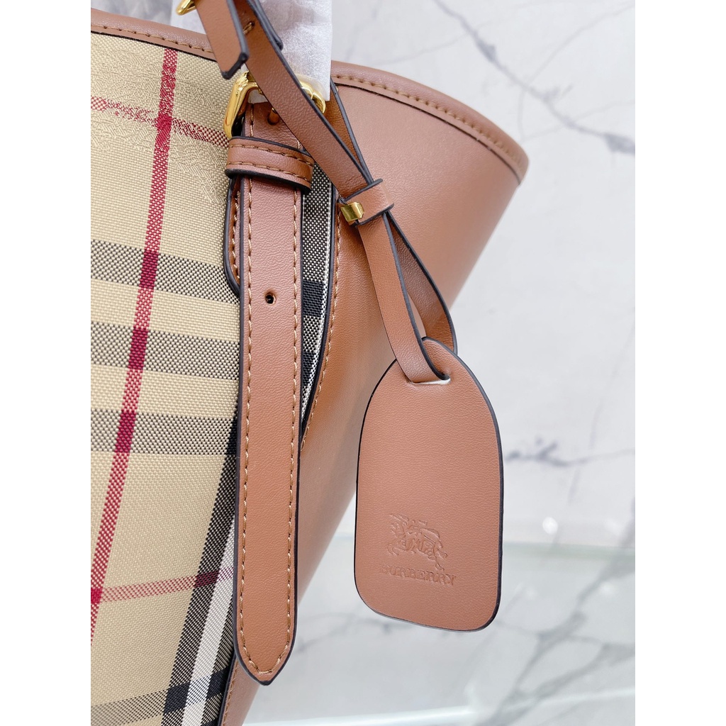 Burberry Tote bag handbag cổ điển da bò túi xách nữ Shopper Bags